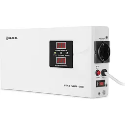 Стабілізатор напруги Real-El Stab Slim-500 White [EL122400006] [112015] - мініатюра 3