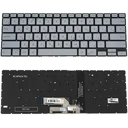 Клавіатура для ноутбука ASUS (UX462 series) rus, silver, без фрейму, підвіска клавіш