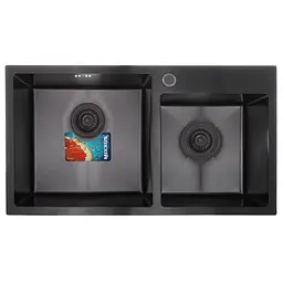 Набір кухонна мийка із змішувачем та дозатором Mixxus SET-7843D-220x1.0-PVD MX0585, Чорний матовий - мініатюра 3
