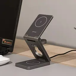 Бездротовий зарядний пристрій Proove Titan Volt 3in1 Gray (WSTV15000003) - мініатюра 6