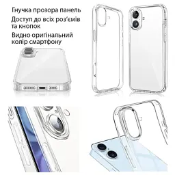 Чохол до мобільного телефона Dengos TPU + glass Samsung Galaxy A26 Transparent (DG-KM-188) - миниатюра 6