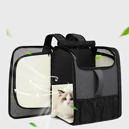 Сумка-рюкзак для домашніх тварин Voyager Pet LVT24013 Black - мініатюра 7