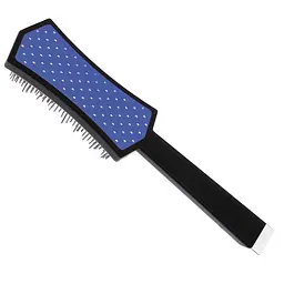 Гребінець-щітка з каучуку для догляду за шерстю Iv San Bernard DISTRIKA Brush Blue