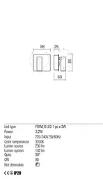 Бра Redo TOMIX AP LED 1x3W 3000K SWH (5.1.2) 01-2338 - мініатюра 3
