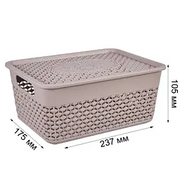 Кошик Stars Plast з кришкою какао 3.5 л (94254/как) - мініатюра 2