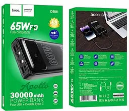 Універсальна мобільна батарея Hoco DB81 Apollo 65W 30000mAh Black (6942007637749) - мініатюра 2