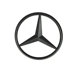 Емблема задня Mercedes-Benz W176 чорна матова 82 мм (3 направляючі+скотч) OEM A1768170016