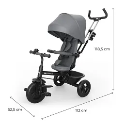Триколісний велосипед Kinderkraft Aston 2 Plus Grey (KRASTO02GRYPL00)  - мініатюра 11