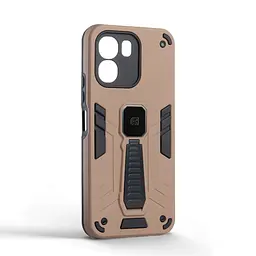 Чехол для OPPO A6X 4G/A6 4G/A6K 4G, Proover, коричневый, с подставкой и магнитом, противоударный, ударопрочный, бронированный, панель-накладка, защита всего корпуса, термополиуретан (TPU) + поликарбонат (PC), ArmorStandart (ARM90334) - мініатюра 2