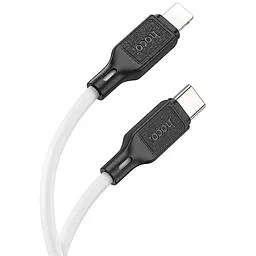 Дата кабель Hoco X90 Cool silicone Type-C to Lightning 20W (1m) White - мініатюра 2