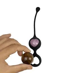 Набір вагінальних кульок Adrien Lastic Harmony Stones, 2 шт., чорний - мініатюра 7