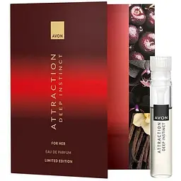 Листівка з пробним зразком Парфумної води Avon Attraction Deep Instinct для Неї 0.6 мл (158511411)