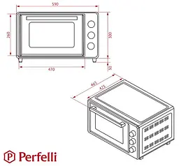 Електрична піч Perfelli Trimo 48 White - мініатюра 21