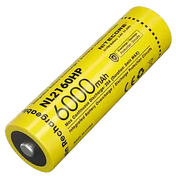 Акумулятор 21700 Nitecore NL2160HP 6000mAh Li-Ion 3.6V (Жовтий)