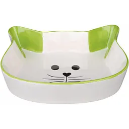 Миска Trixie для кішок, в формі кошачої мордочки, керамічна, 12 см, 250 мл