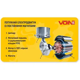 Компресор автомобільний Voin 150 psi 15 Amp (VL-550) - мініатюра 8