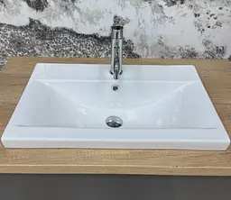 Умивальник VBI Fanusa 60 white врізний VBI-018064, Білий - мініатюра 2