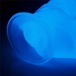 Неоновий фалоімітатор LoveToy Lumino Play 26 см блакитний - мініатюра 9