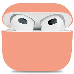 Силіконовий чохол для навушників Apple AirPods 3, Ultrathin Silicone Case, помаранчевий, захисний чохол, ультратонкий і легкий, захист від подряпин і пилу, м"який силікон, ArmorStandart (ARM60289)