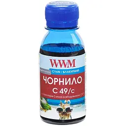 Чорнило WWM Canon GI-490 100г Cyan (C49/C-2)