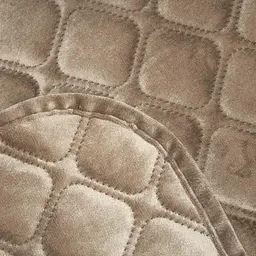 Покривало ТЕП євро Velour Ромб круглий 4-00518_33945 240х260 см кавове - мініатюра 6