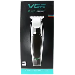 Машинка триммер VGR V-030 професійна бездротова для стрижки волосся та гоління бороди чорний - мініатюра 3
