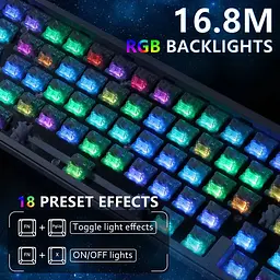 Ігрова дротова магнітна клавіатура Attack Shark X65 HE / Magnetic Switch / 8К / RGB / 65% / White - мініатюра 7