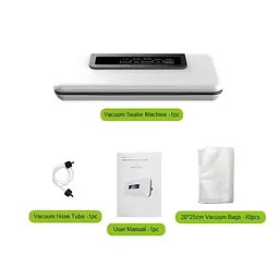 Вакууматор BioloMix Vacuum Sealer W300 для професійної якості та свіжості продуктів (Білий) - мініатюра 7