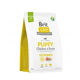 Сухий корм Brit Care Dog Sustainable Puppy для цуценят, з куркою та комахами 3 кг (арт.172170/558636)