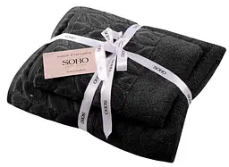 Набір рушників 50х90+70х140 см Leaves Graphite SOHO pbe0052247