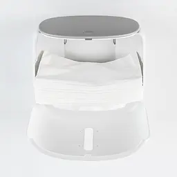 Тримач для туалетного паперу МВМ My Home 228x158x163 мм (BP-43 WHITE/GRAY) - мініатюра 3