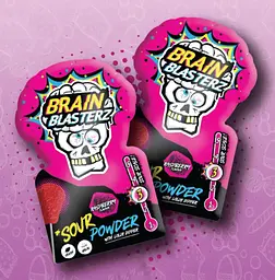 Льодяник з кислим порошком Brain Blasterz Sour Powder Lolly Dipper Raspberry Flavor 10г - мініатюра 3
