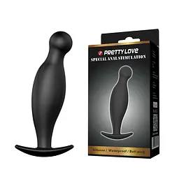 Анальна пробка Pretty Love Silicone Butt Plug Black Baile BI-040036N 88475 - мініатюра 1