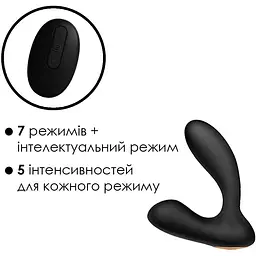 Масажер простати та вібратор точки G Svakom Vick Black з пультом ДК - мініатюра 4