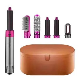 Стайлер фен-щітка 5 в 1 EM Hot Air Styler Мультистайлер для різних типів волосся завивки укладання волосся та надання об'єму HAIR BRUSH з Чохлом - мініатюра 2