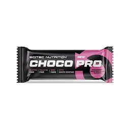 Батончик Scitec Nutrition Choco Pro, 50 грам - Білий шоколад-полуниця