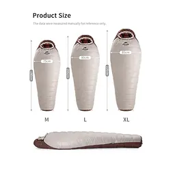 Спальник з натуральним пухом Naturehike Snowbird NH20YD001 розмір L коричневий 380 г - мініатюра 9