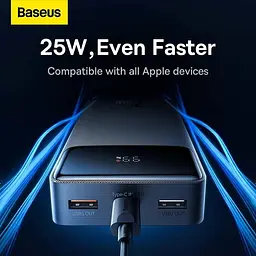 Портативна батарея - зовнішній акб Baseus Bipow Fast charge 20000mAh Power Bank - мініатюра 4