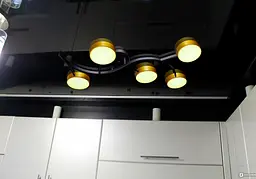 Люстра стельова Brille в зал LED 75W WW+NW+CW BK+G (BR-01 642C/5) - мініатюра 2