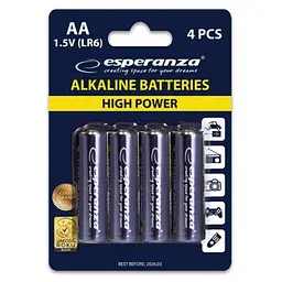 Батарейка Esperanza AA LR6 Alkaline х 4 (EZB101) - мініатюра 2