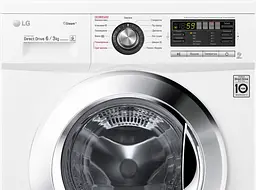 Прально-сушильна машина LG F1296CDS3, 6кг (3кг), 1200, П, Пар, глибина 44см, Дисплей, Інвертор, Білий (F1296CDS3) - мініатюра 10