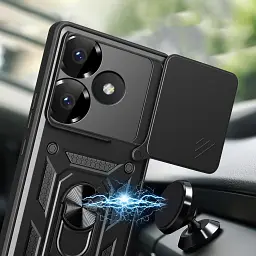 Панель BeCover Military для Poco F6 Black (712165) - мініатюра 3