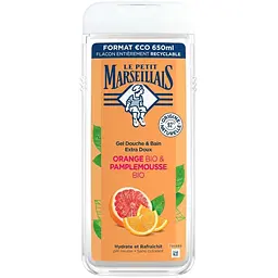 Гель для душу Le Petit Marseillais Апельсин і грейпфрут 650 мл (3574661550558/3574661701868)