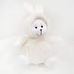 М'яка іграшка ведмедик Буся в костюмі зайчика, 16 см - мініатюра 2