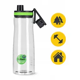 Пляшка для води 4FIZJO спортивна 850 мл Green (P-5905973403801) - мініатюра 11