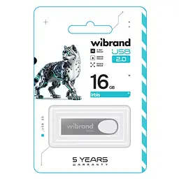 USB флеш накопичувач Wibrand 16GB Irbis Silver USB 2.0 (WI2.0/IR16U3S) - мініатюра 2