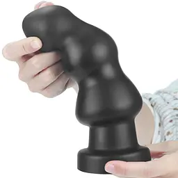 Анальна пробка LoveToy King Sized Vibrating Anal Rigger 20 см (чорний) - мініатюра 3