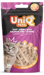 Ласощі для котів Uniq PETS CAT SNACKS MIMI м'які смужки з лососем та таурином, 50 г - мініатюра 3