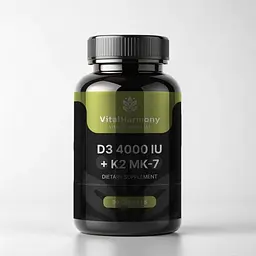 Вітамінний комплекс VitalHarmony Vitamin D3 4000 + K2 MK-7 90 капсул