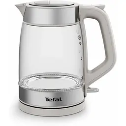 Електрочайник Tefal Glass Kettle 1.7 л скло з підсвіткою біло-срібний (KI605B30) - мініатюра 2